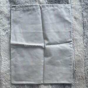 Manolo Blahnik Silver Dust Bag New